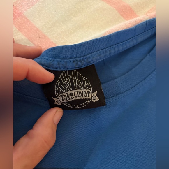 Vintage Superman Logo Blue T-Shirt women’s size Large - Picture 4 of 6